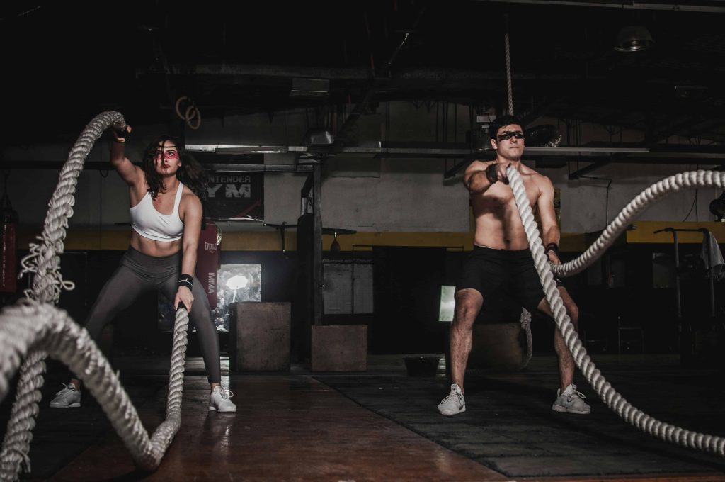 workout at gym